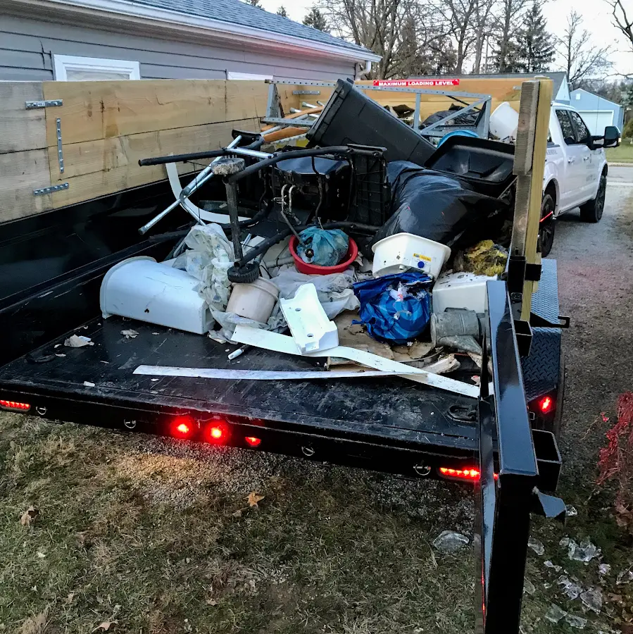 Roll-off dumpster delivered to a residential driveway in Swannanoa